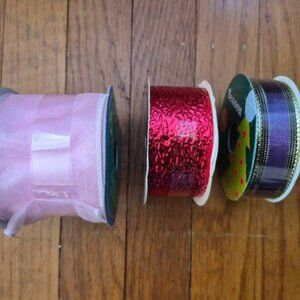 3 NEW Rolls of Craft Ribbon